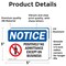 Signmission Positively No Admittance Except On Business OSHA Notice Sign, Vinyl Decal, 5in W x 3.5in L, 2PK OS-2PACK-NS-D-35-L-16392 - alternate 5